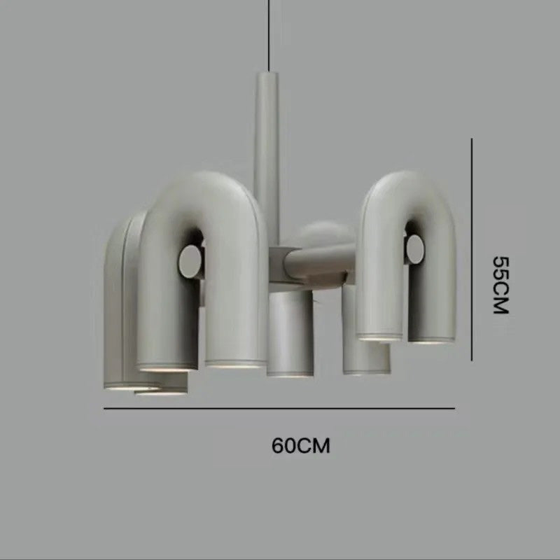 Modern U-Shaped Chandelier Minimalist Pendant Lamp for Kid's Rooms, Living Room & Bedroom Decor