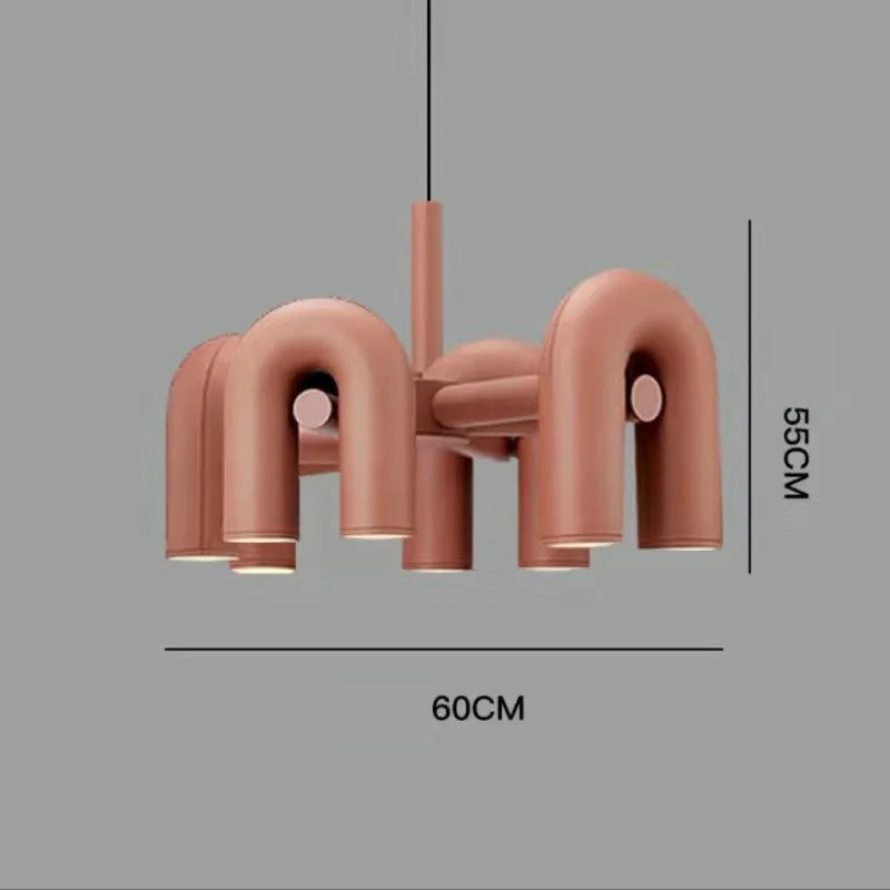 Modern U-Shaped Chandelier Minimalist Pendant Lamp for Kid's Rooms, Living Room & Bedroom Decor