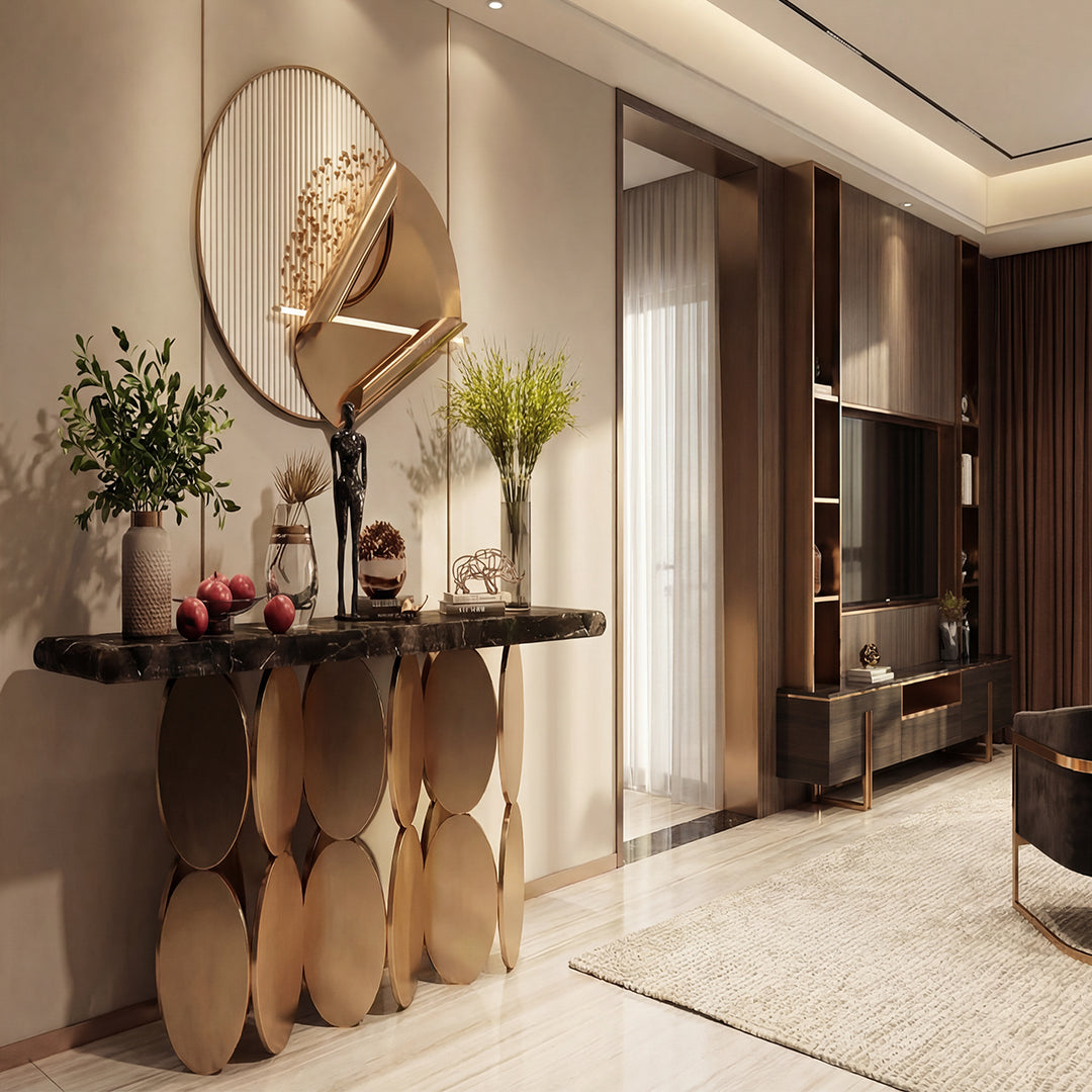 Elegant Nordic Aesthetic Console Table for Living Room & Entryway