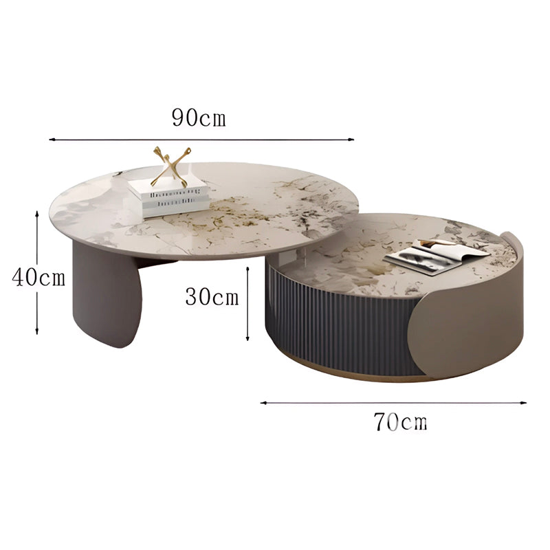 Luxury Marble Coffee Table – Unique Round Nordic Style Mesas for Living Room Décor