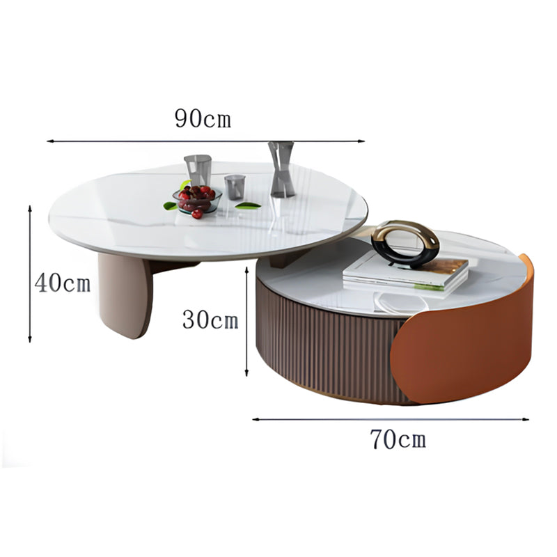 Luxury Marble Coffee Table – Unique Round Nordic Style Mesas for Living Room Décor