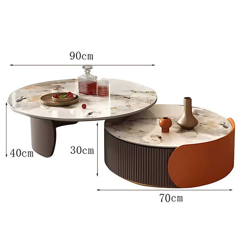 Luxury Marble Coffee Table – Unique Round Nordic Style Mesas for Living Room Décor