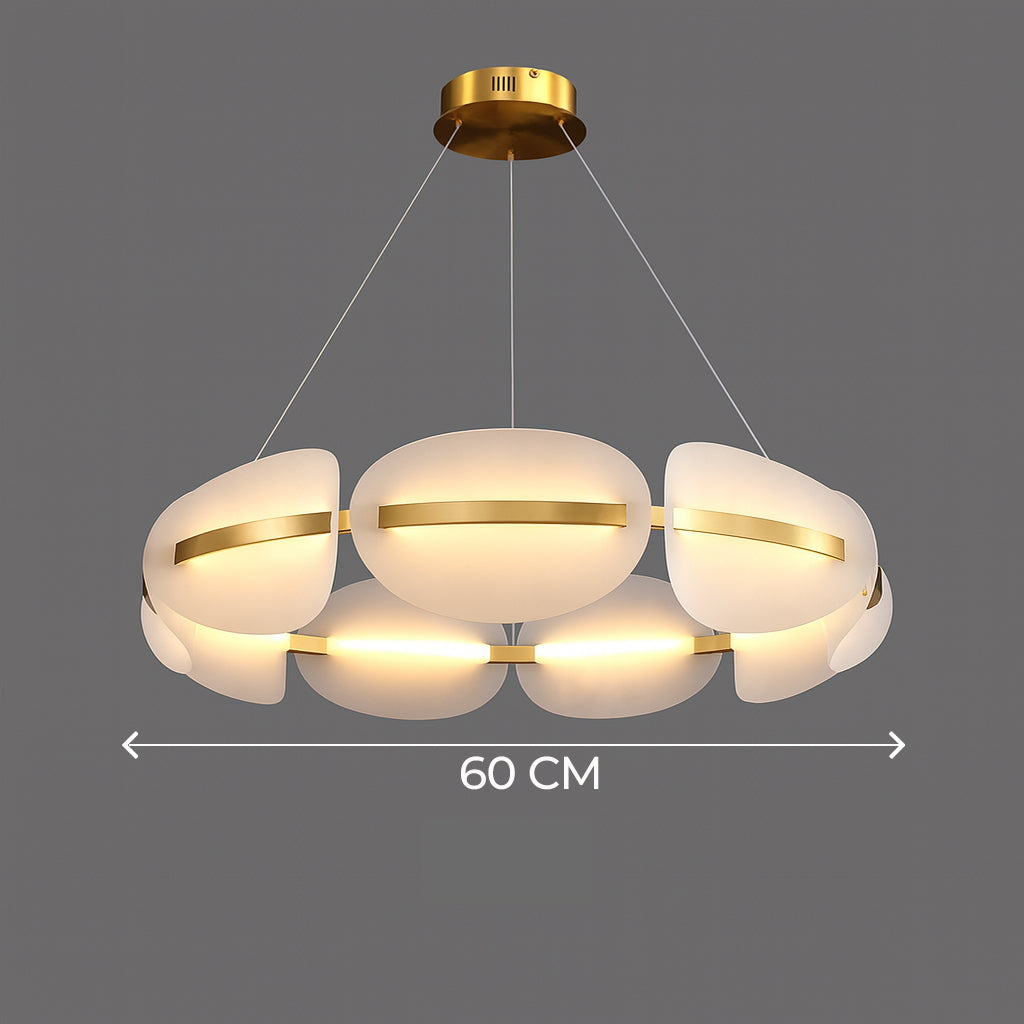 Modern Acrylic Leaf LED Chandelier For Living & Dining Rooms