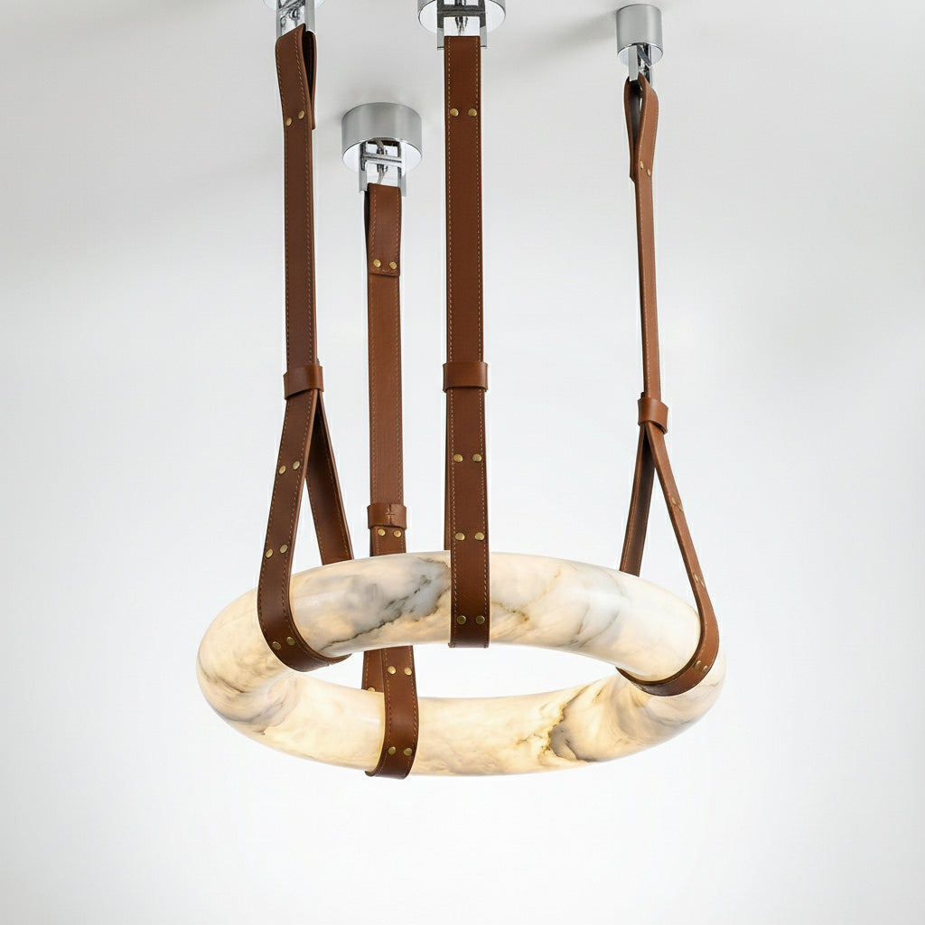 Premium Copper & Marble Pendant Light Perfect for Offices, Living Rooms & Dining Spaces
