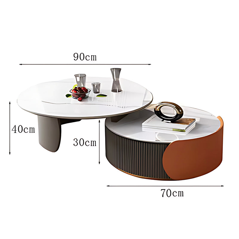 Luxury Marble Coffee Table – Unique Round Nordic Style Mesas for Living Room Décor