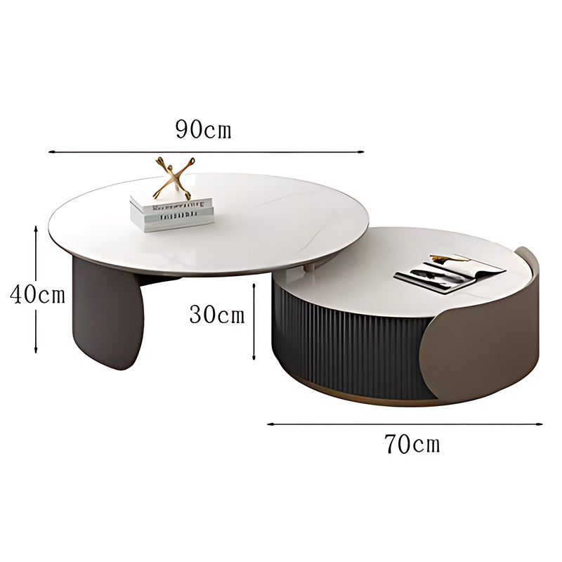 Luxury Marble Coffee Table – Unique Round Nordic Style Mesas for Living Room Décor