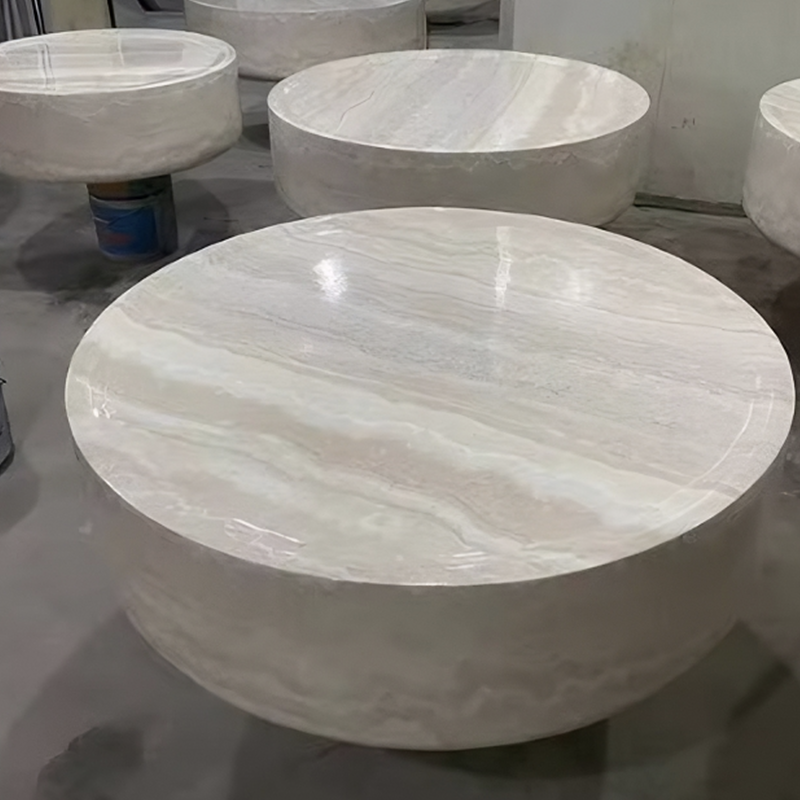 Unique Modern Round Coffee Table Clear Japanese Inspired Design for Stylish Interiors