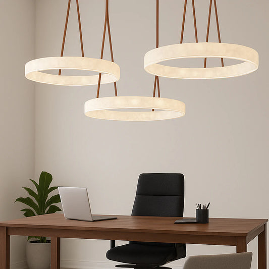Premium Copper & Marble Pendant Light Perfect for Offices, Living Rooms & Dining Spaces