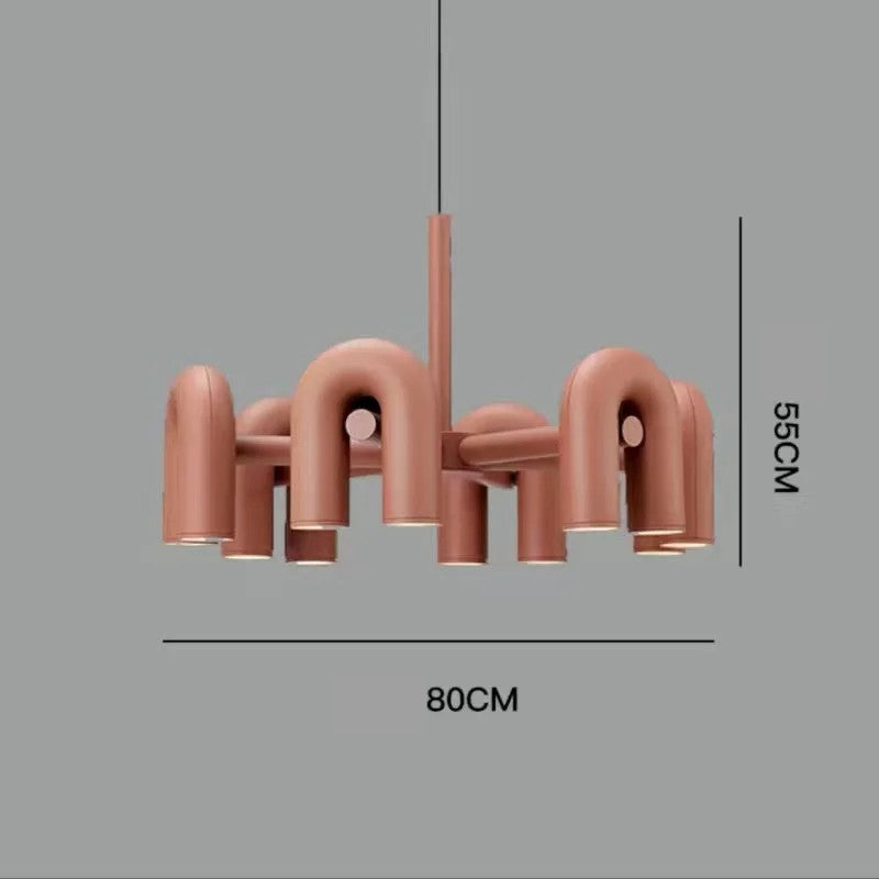 Modern U-Shaped Chandelier Minimalist Pendant Lamp for Kid's Rooms, Living Room & Bedroom Decor