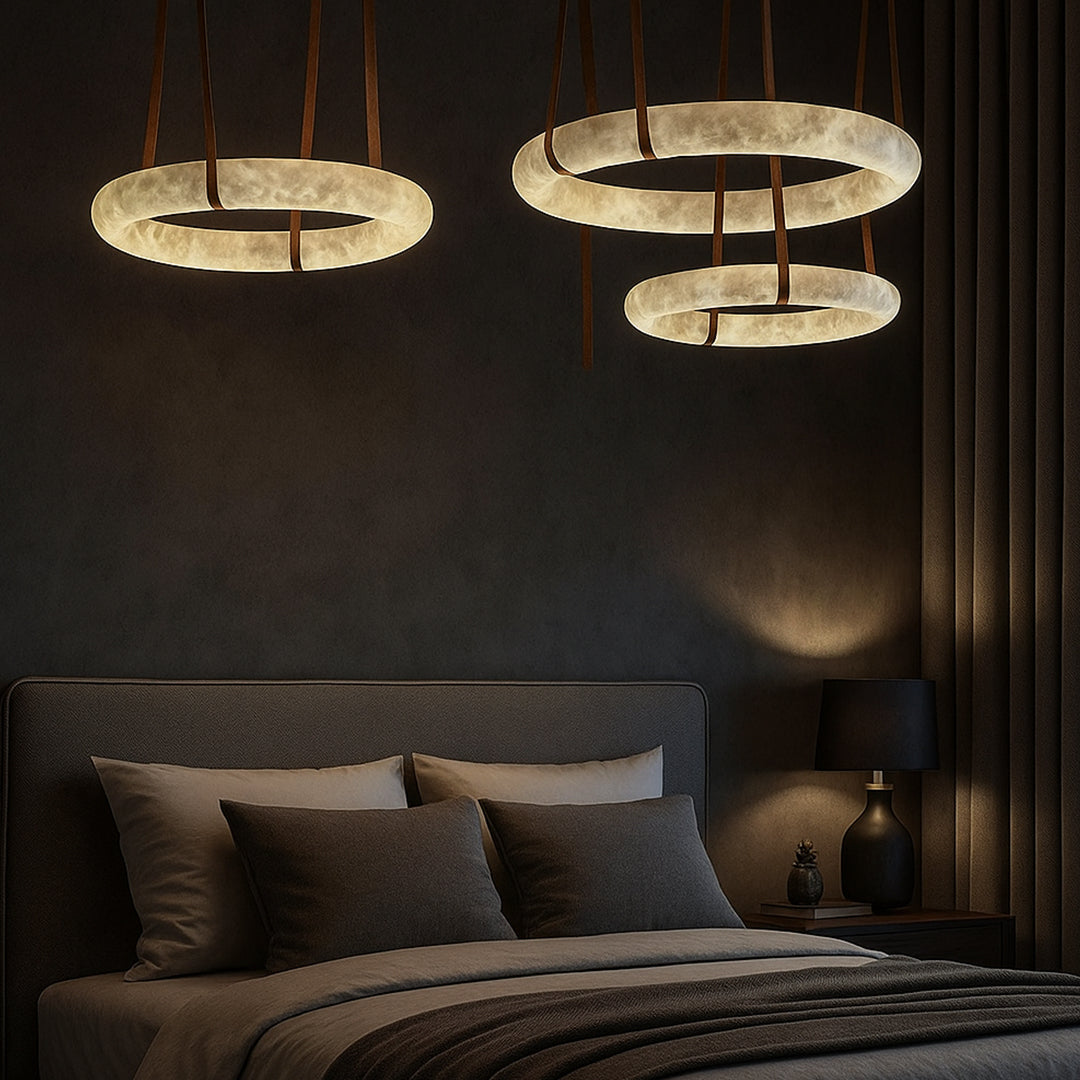 Best Copper, Leather & Marble Pendant Light for Luxury Living Rooms