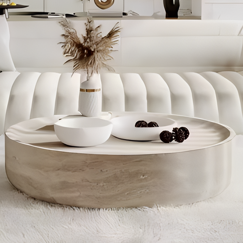 Unique Modern Round Coffee Table Clear Japanese Inspired Design for Stylish Interiors