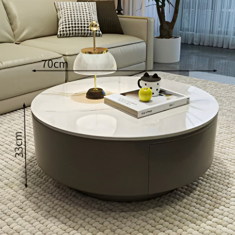 Stylish Minimalist Coffee Table Nordic Luxury Round Design for Living Room Aesthetic