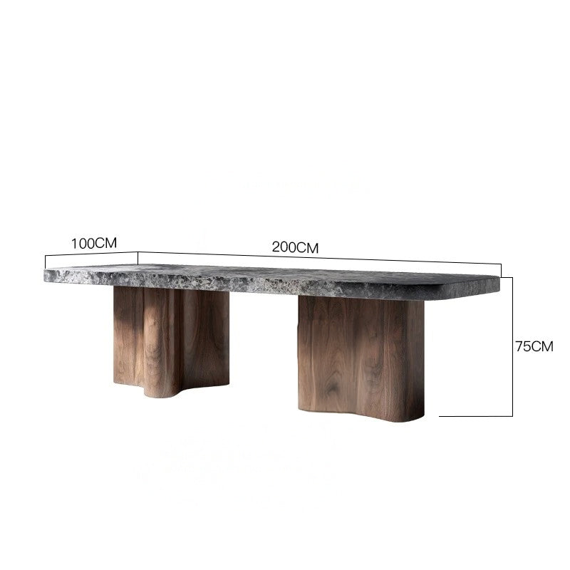 Luxury Natural Stone Dining Table With Italian Minimalist Design