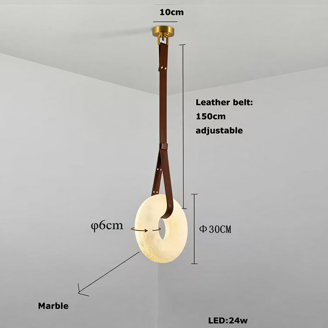 Best Copper, Leather & Marble Pendant Light for Luxury Living Rooms
