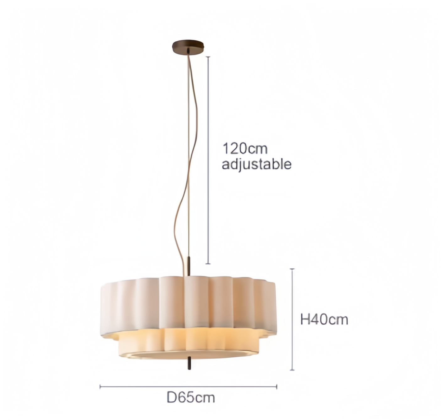 Wabi Sabi Fabric Chandelier Elegant Hanging Lamp for Modern Living & Bedroom Spaces