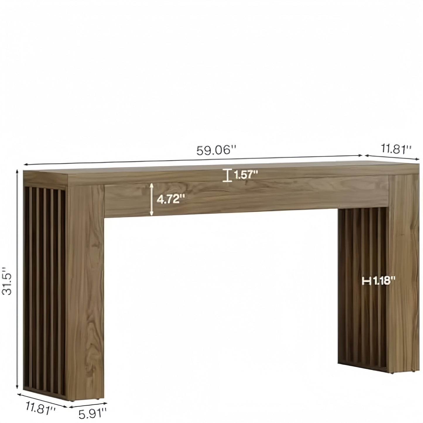 Modern Farmhouse Entryway Table with Stylish Vertical Legs Perfect for Hallways & Foyers