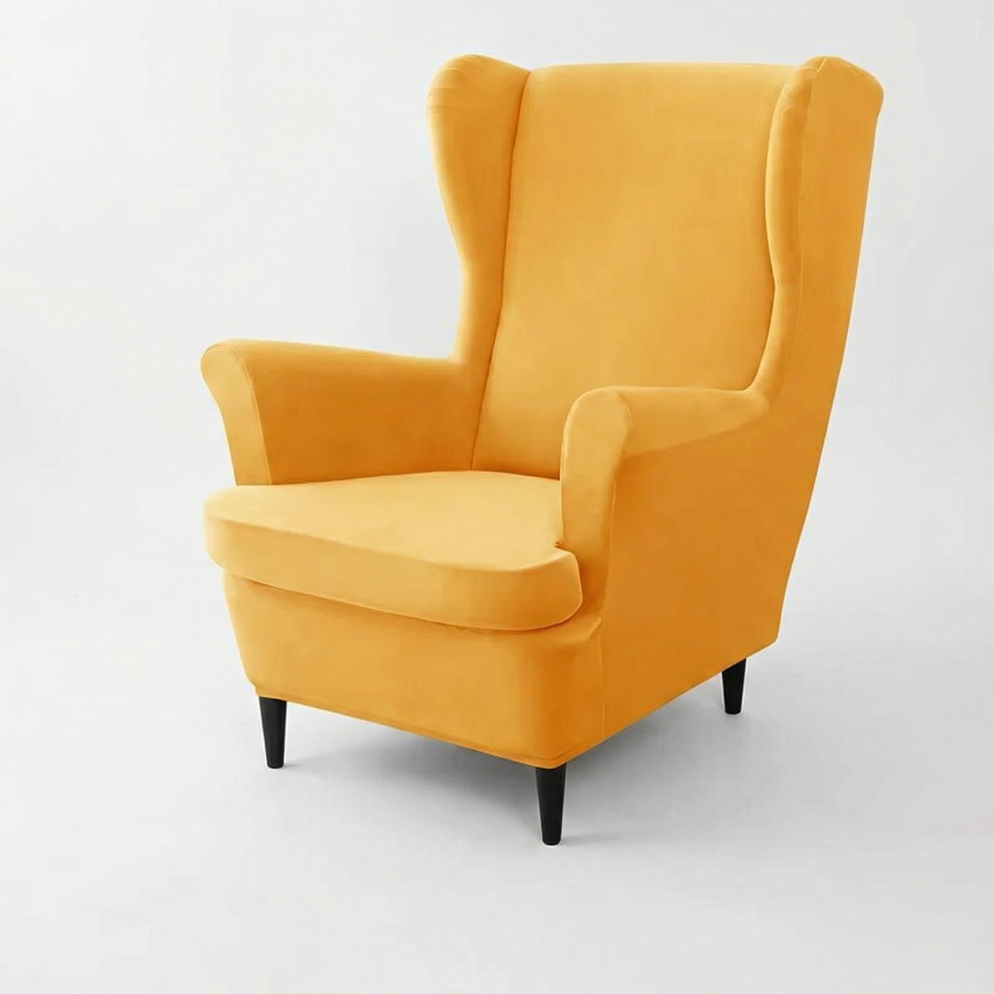 Premium  Velvet Wingback Armchair & Seat Cushion Cover for Home Décor