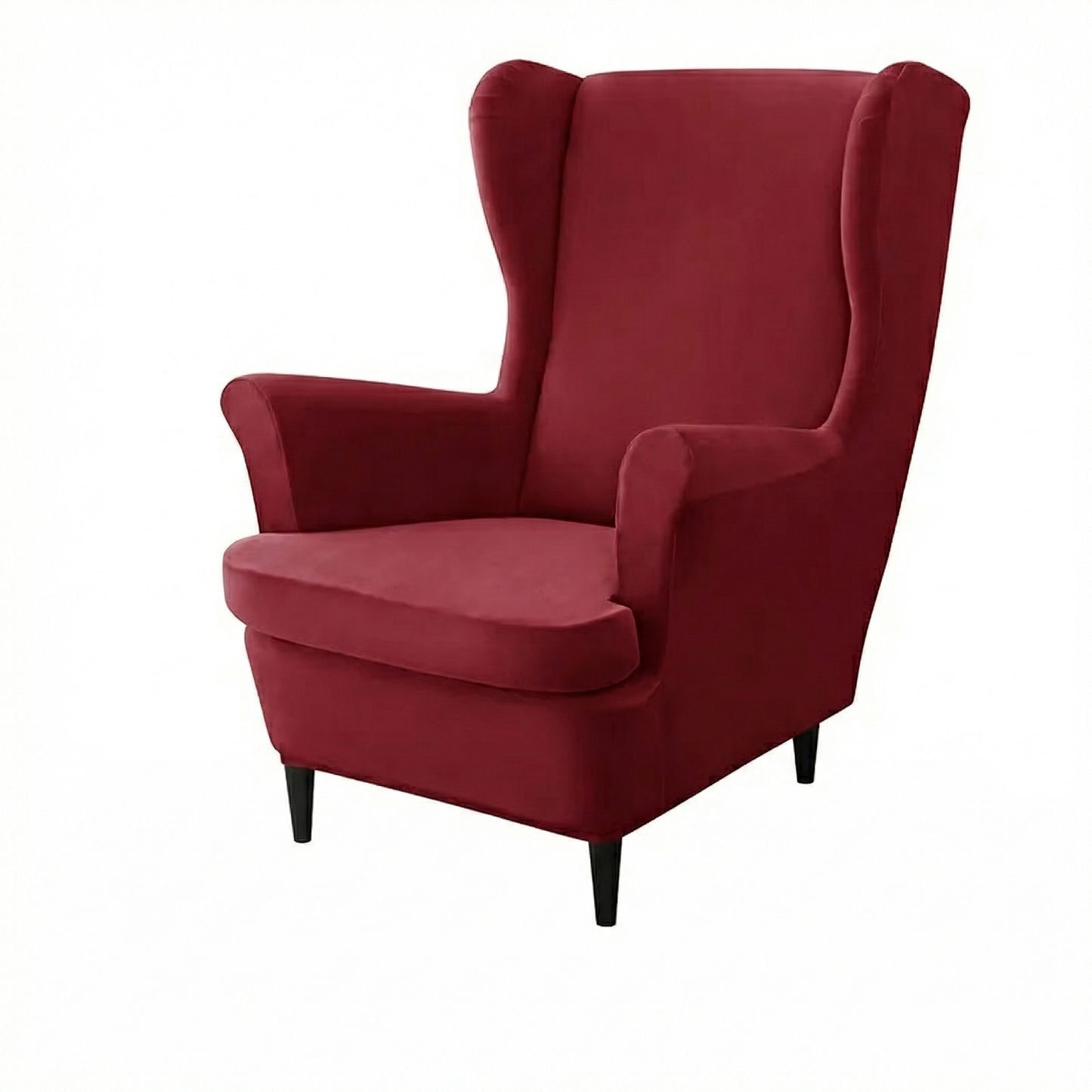 Premium  Velvet Wingback Armchair & Seat Cushion Cover for Home Décor