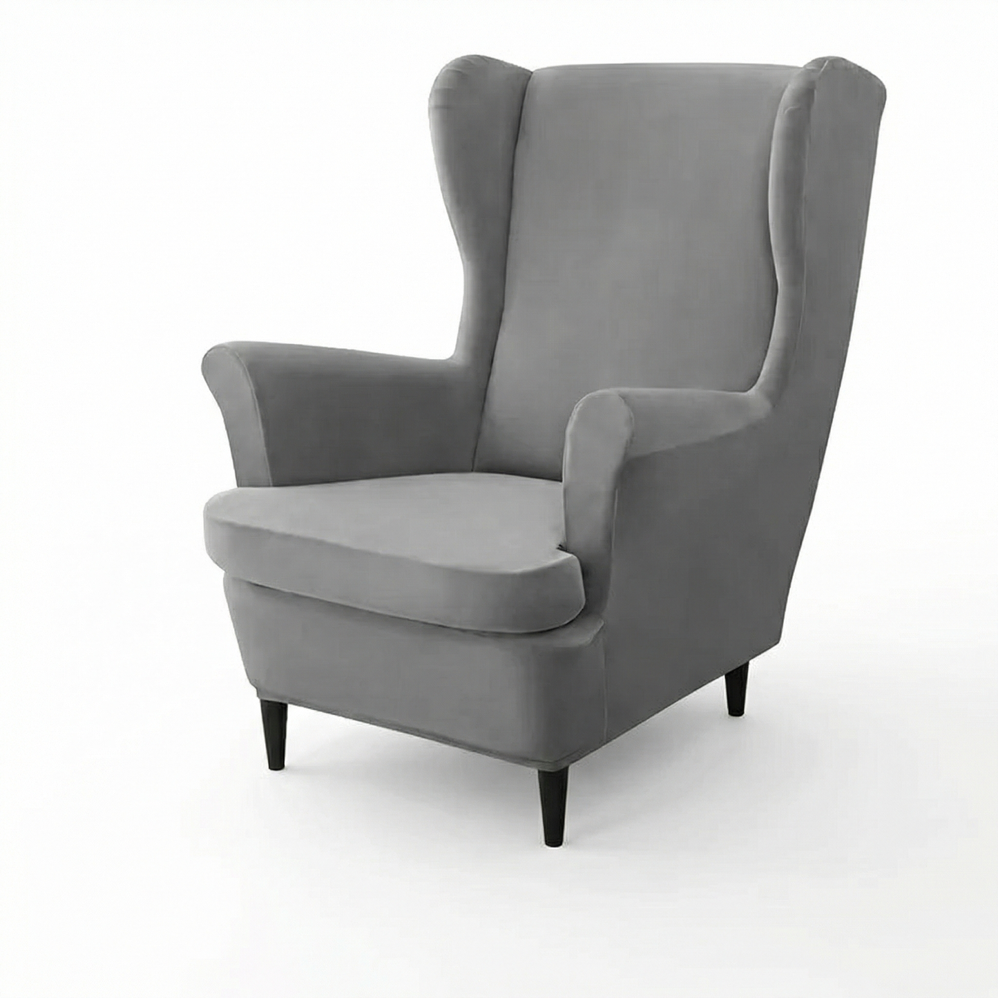 Premium  Velvet Wingback Armchair & Seat Cushion Cover for Home Décor