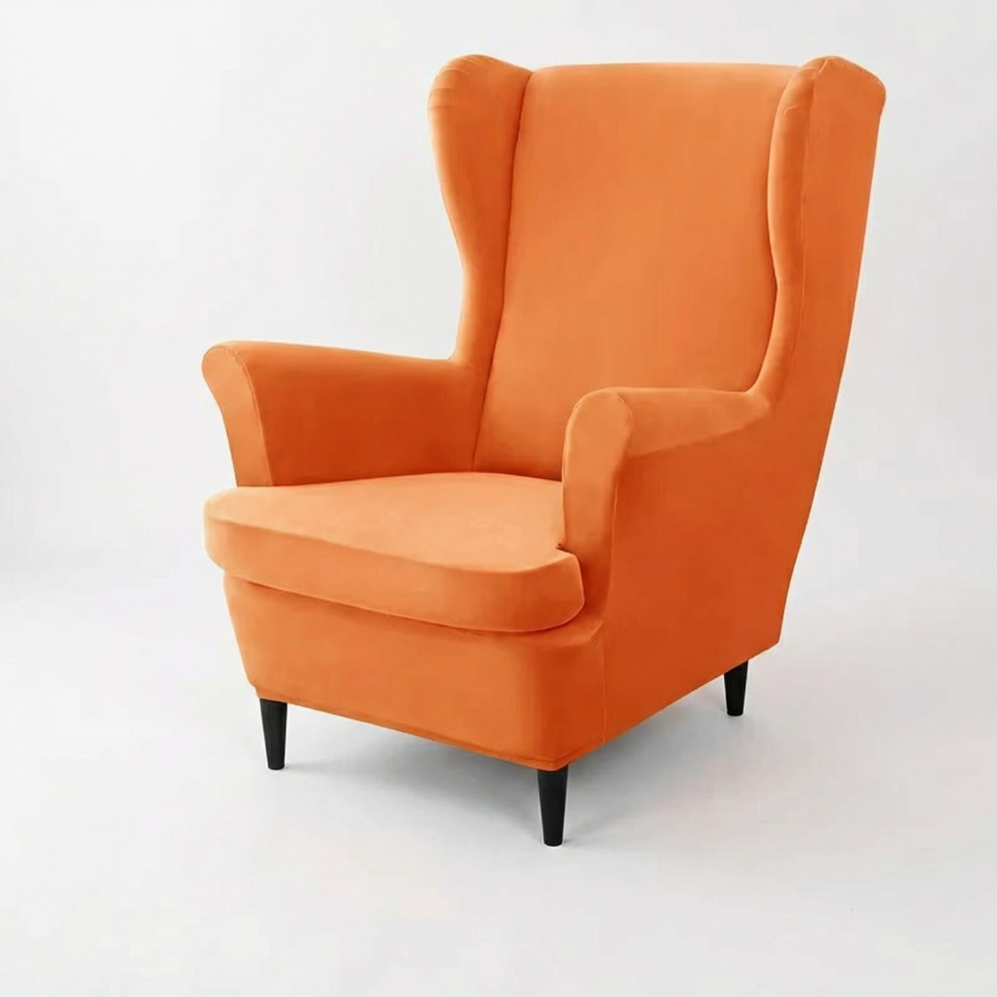 Premium  Velvet Wingback Armchair & Seat Cushion Cover for Home Décor