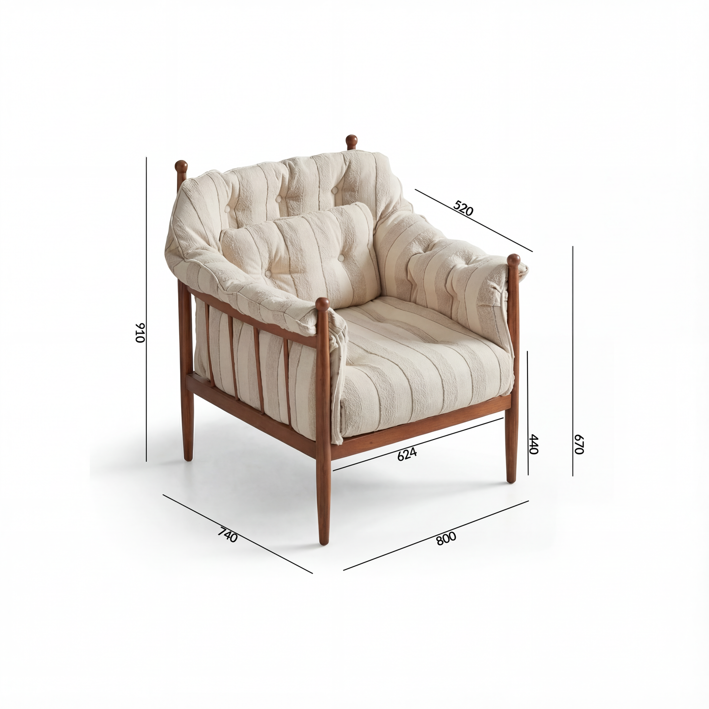 Stylish & Comfy Wooden Lounge Chair For Living Room & Other Spaces”