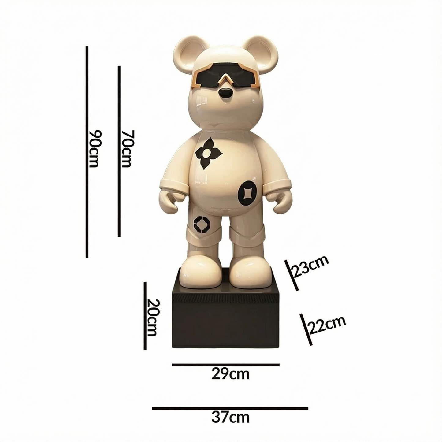 Designer Violent Bear Statue Premium Living Room TV Cabinet Decoration