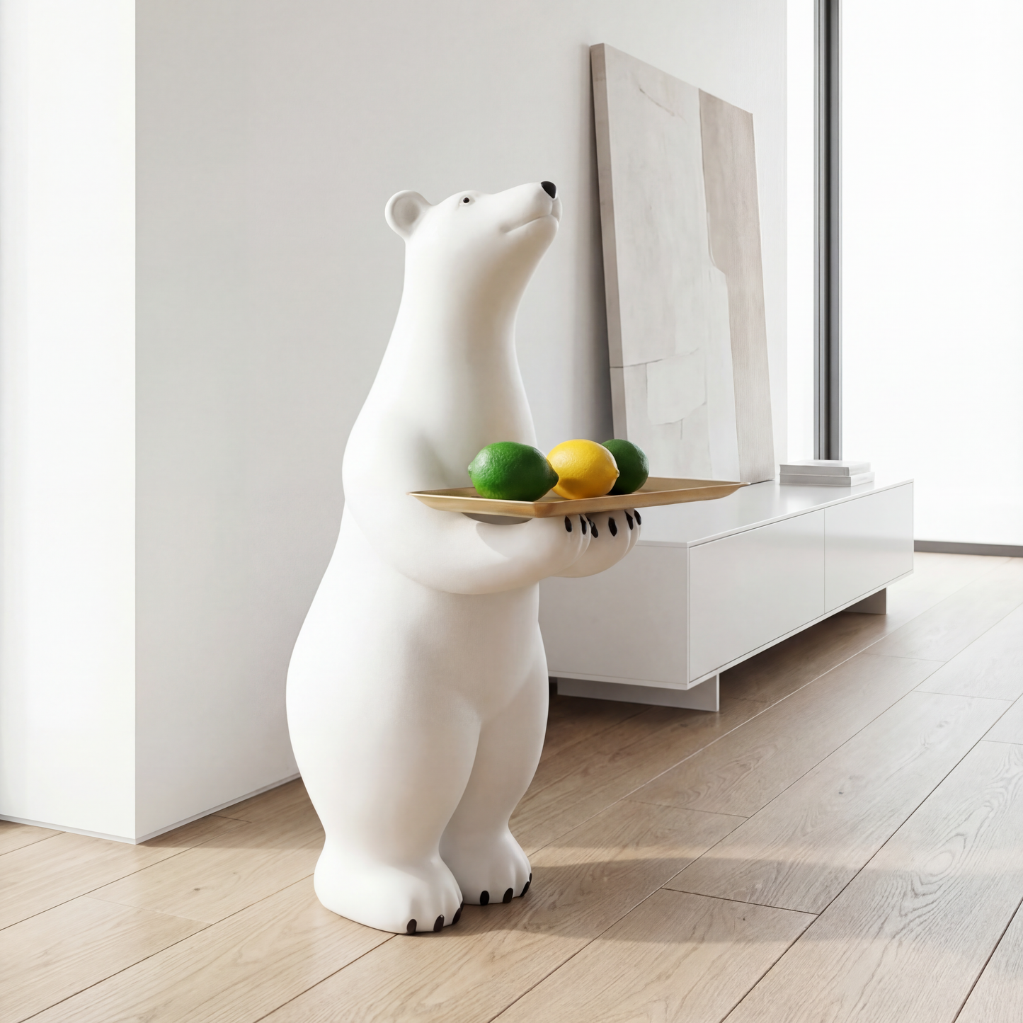 Premium Polar Bear Statue for Living Room Interiors
