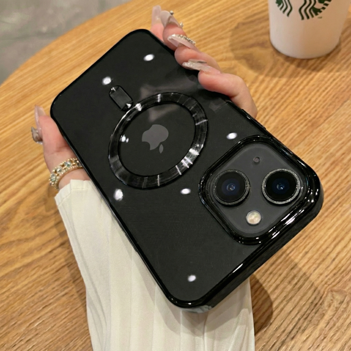 Luxury iPhone Transparent Case With Magsafe Magnetic Wireless Charging Case