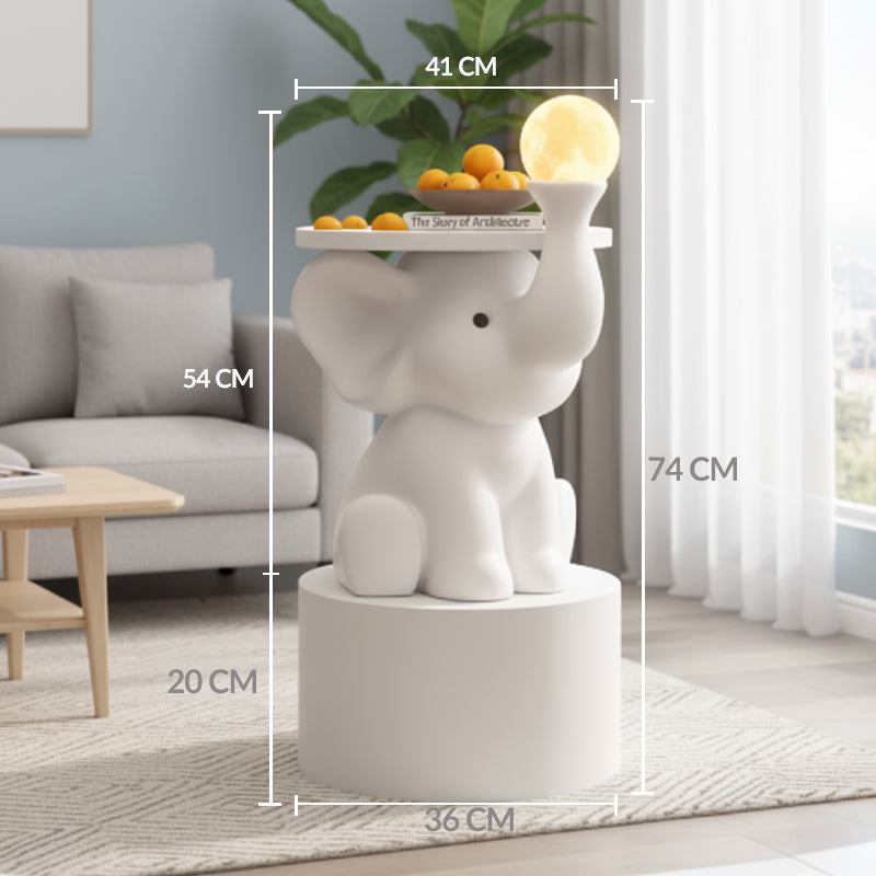 Luxury Elephant Moon Lamp Minimal Round Table