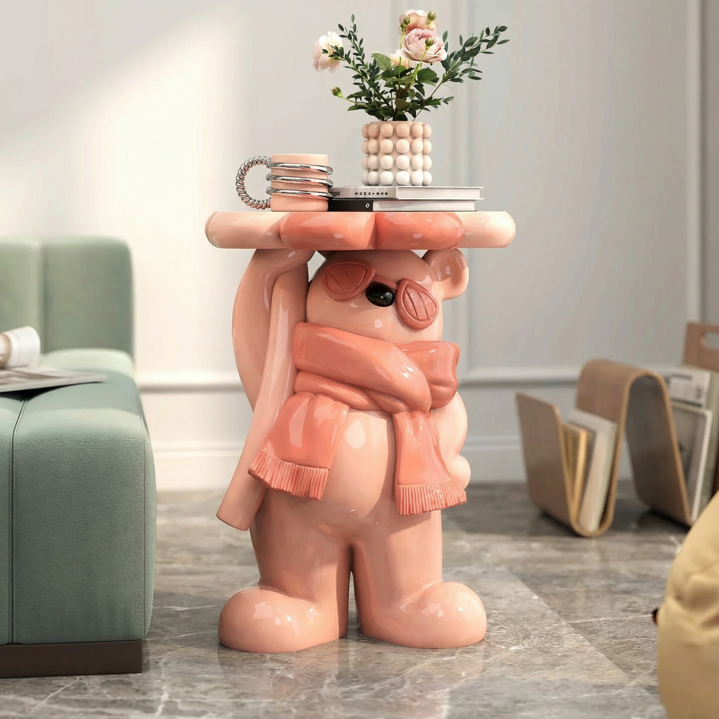 Nordic Style Bear Coffee Table for Living Room & Bedroom