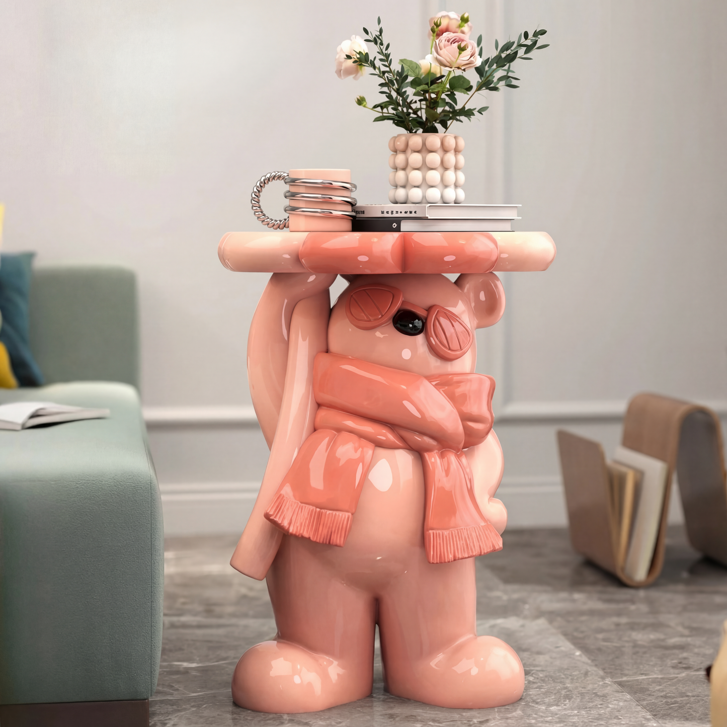 Nordic Style Bear Coffee Table for Living Room & Bedroom