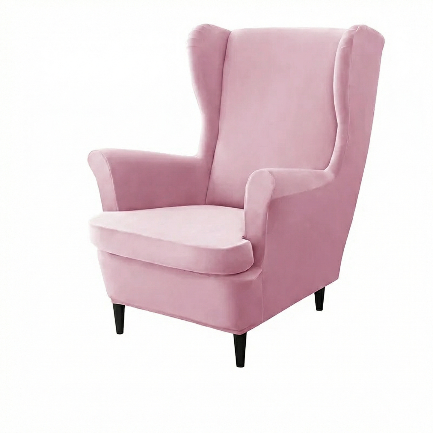 Premium  Velvet Wingback Armchair & Seat Cushion Cover for Home Décor