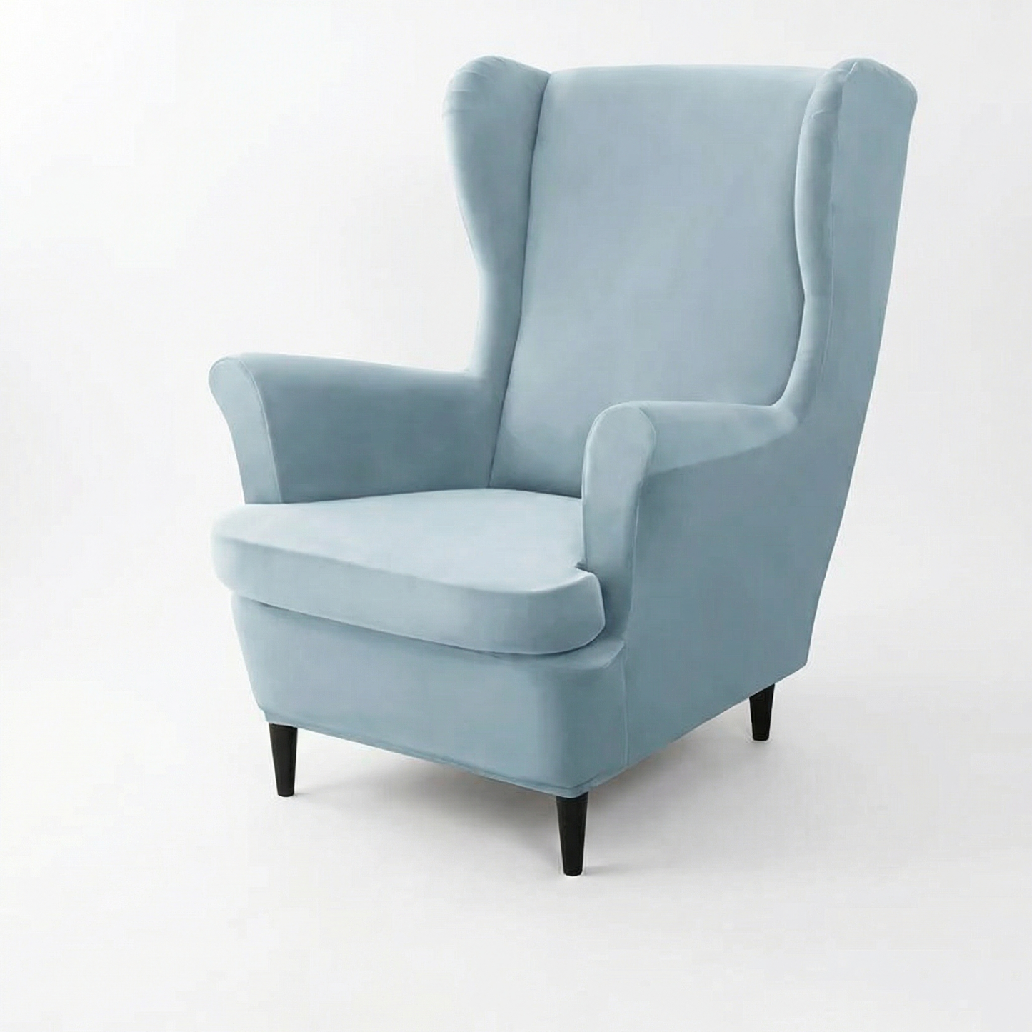 Premium  Velvet Wingback Armchair & Seat Cushion Cover for Home Décor