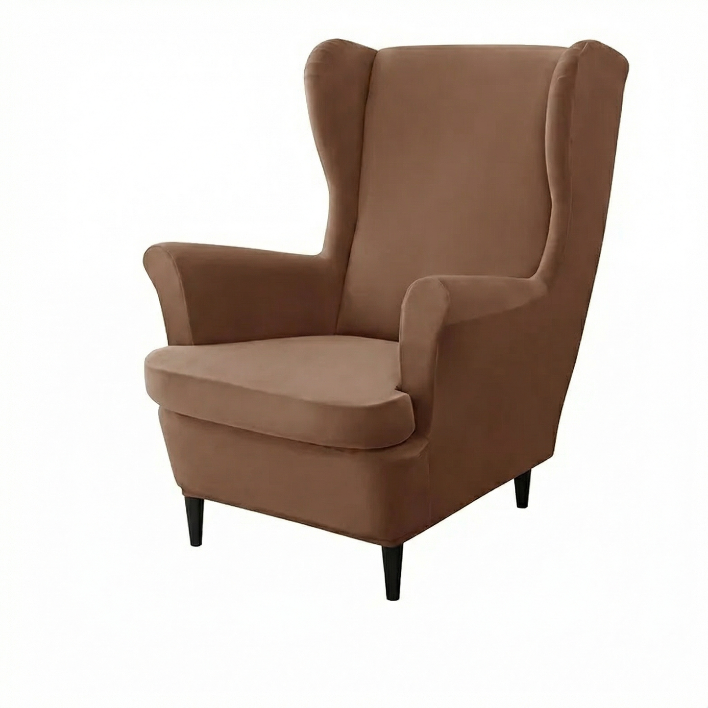 Premium  Velvet Wingback Armchair & Seat Cushion Cover for Home Décor