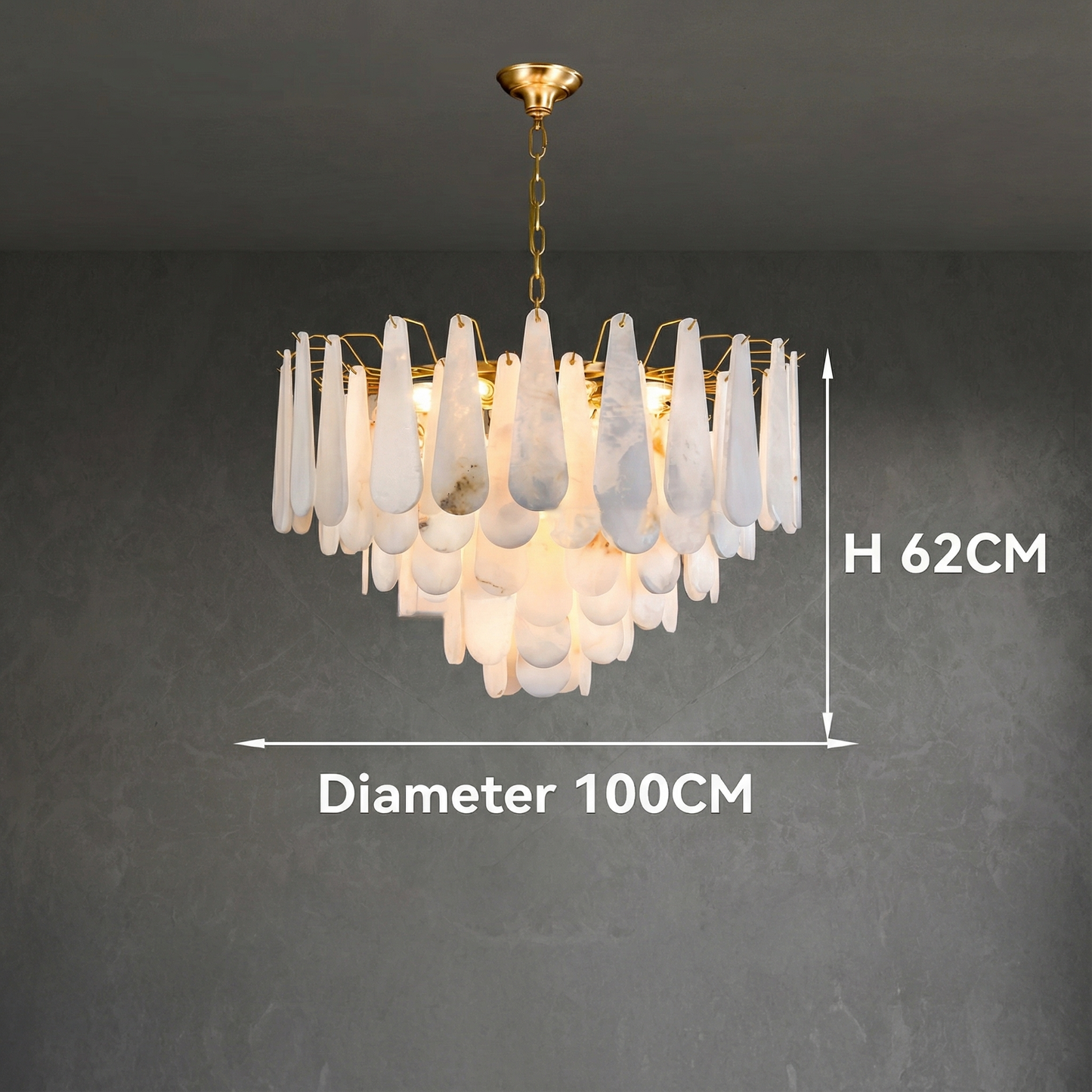 Premium French Marble Chandelier  with Copper Perfect Lighting for All Spaces