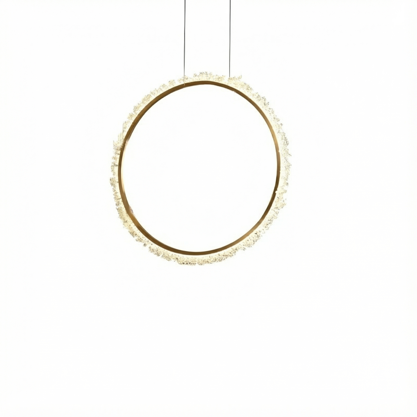 Elegant Modern Crystal Pendant Light  Nordic Ring Chandelier for Stylish Interiors