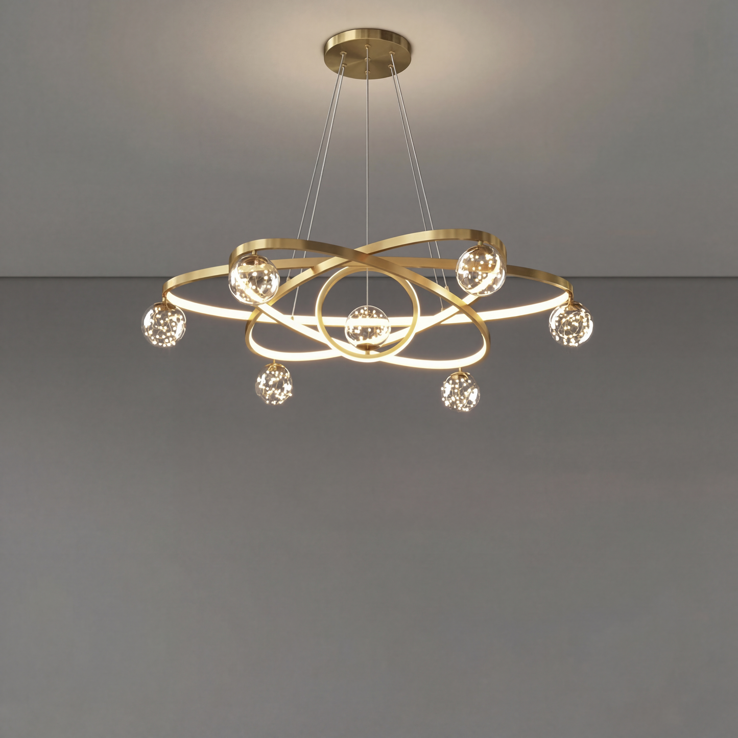 Minimalist LED Ceiling Chandelier for Living Room or Dining Room