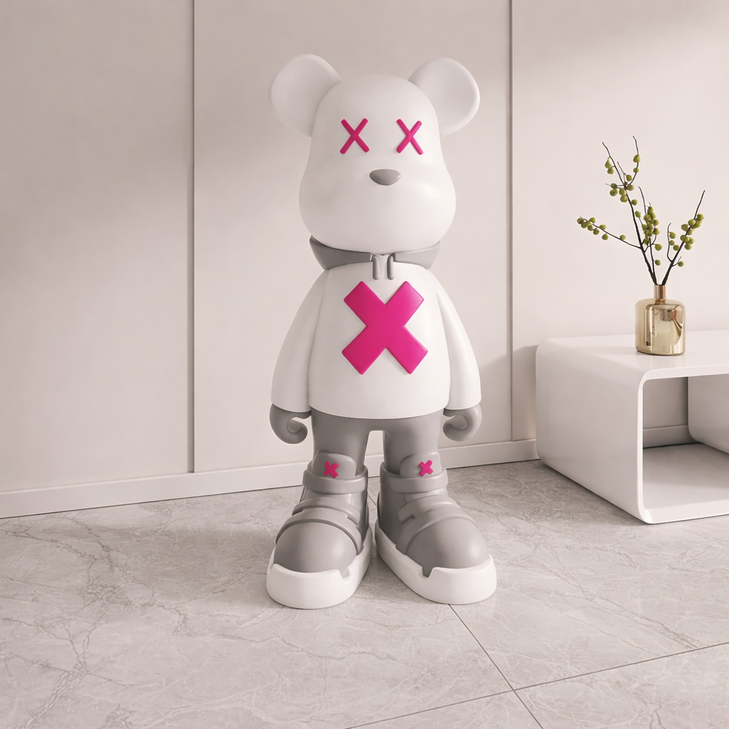 Luxury Resin Sculpture Statue of Violent Bear For Home Decoration