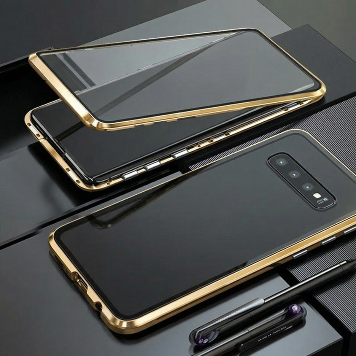 Magnetic Double Sided Case Sleek, Shockproof & Stylish for Samsung Galaxy