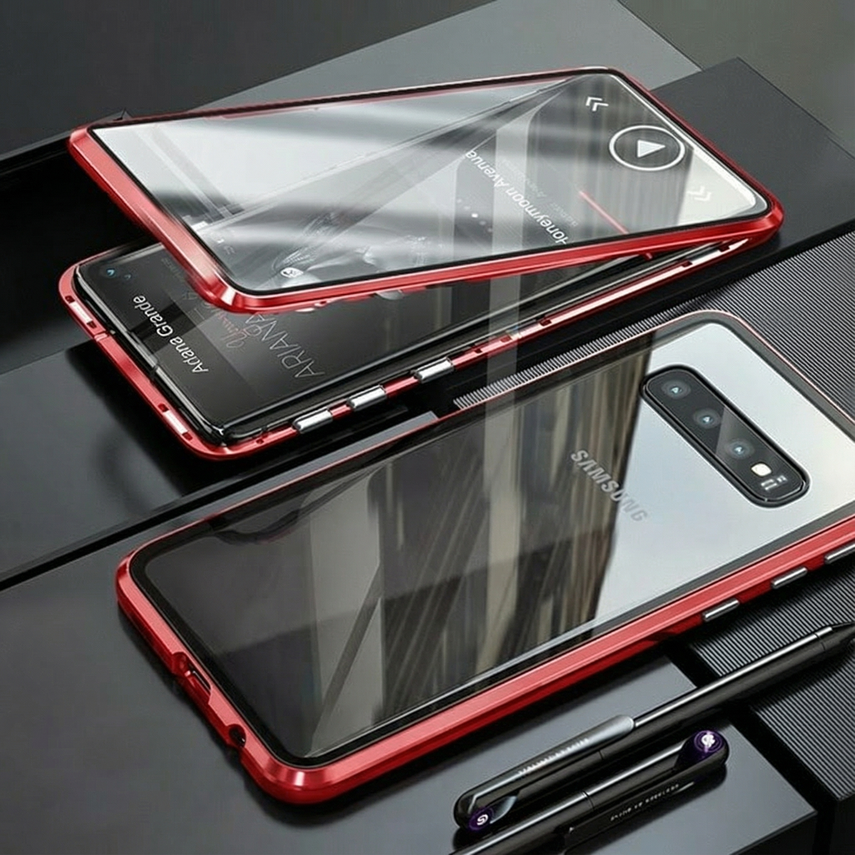 Magnetic Double Sided Case Sleek, Shockproof & Stylish for Samsung Galaxy
