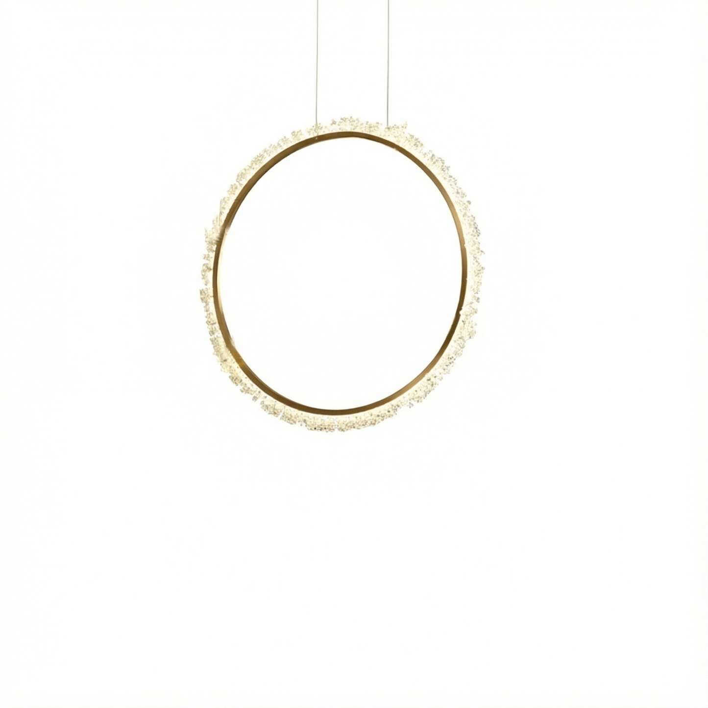 Elegant Modern Crystal Pendant Light  Nordic Ring Chandelier for Stylish Interiors