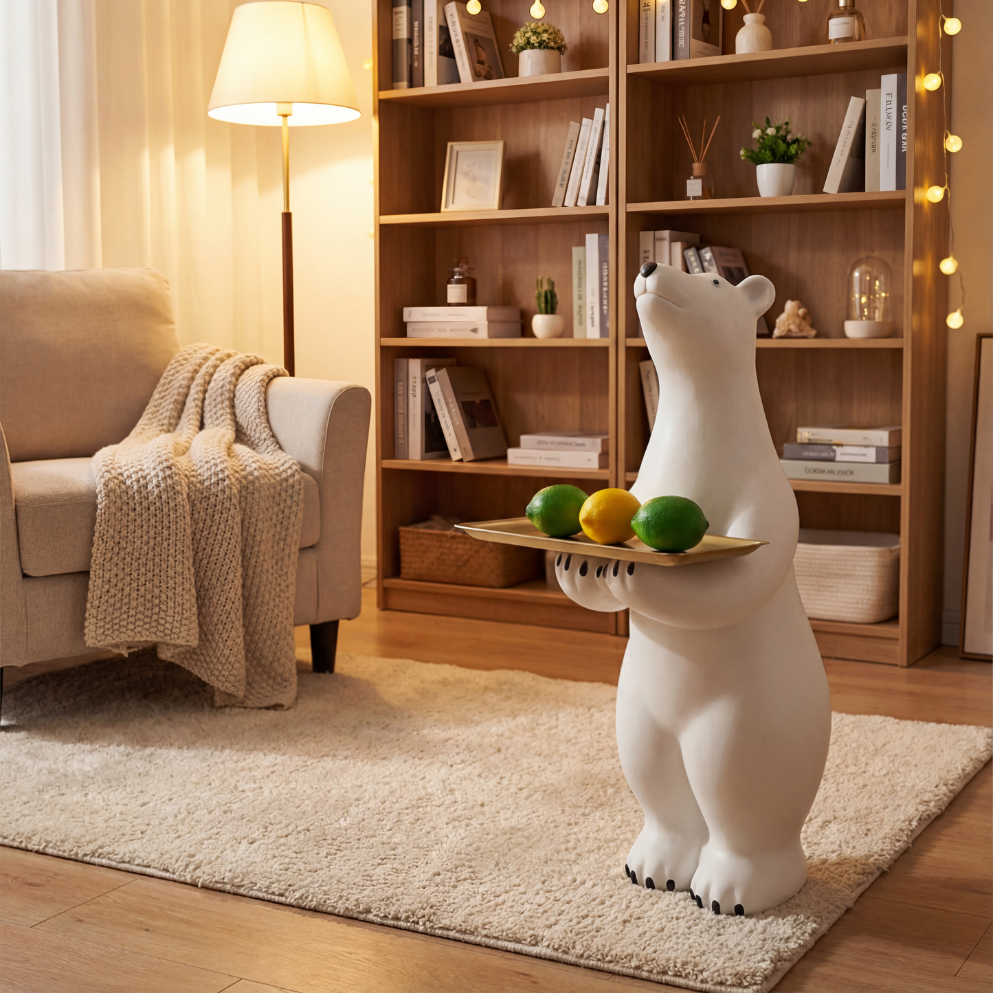 Premium Polar Bear Statue for Living Room Interiors