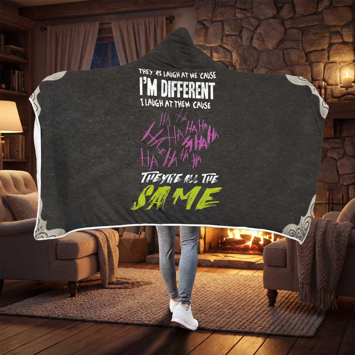 Funny Hooded Blanket for Youth
