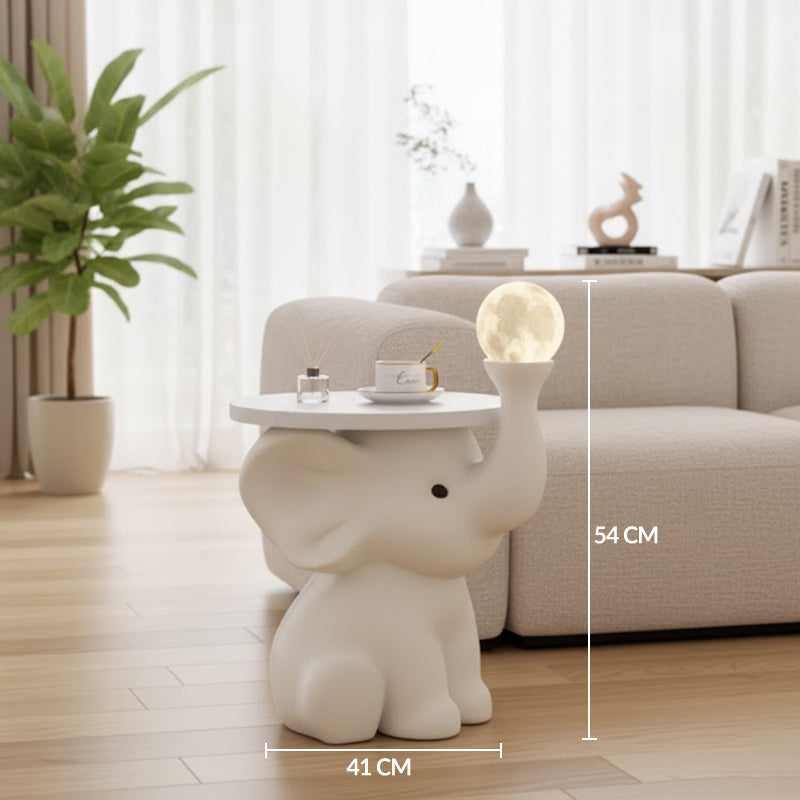 Luxury Elephant Moon Lamp Minimal Round Table
