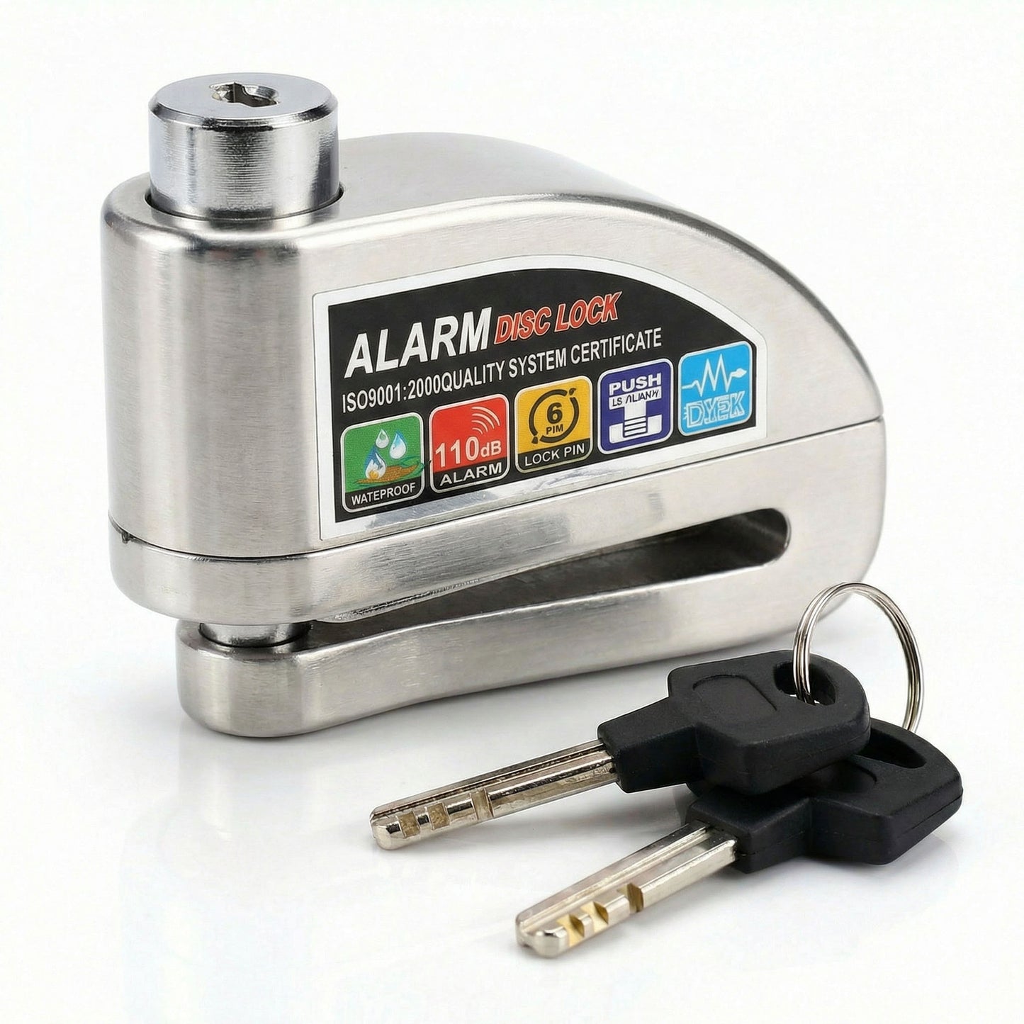 Anti Theft Disc Brake Motorbike Lock with Alarm