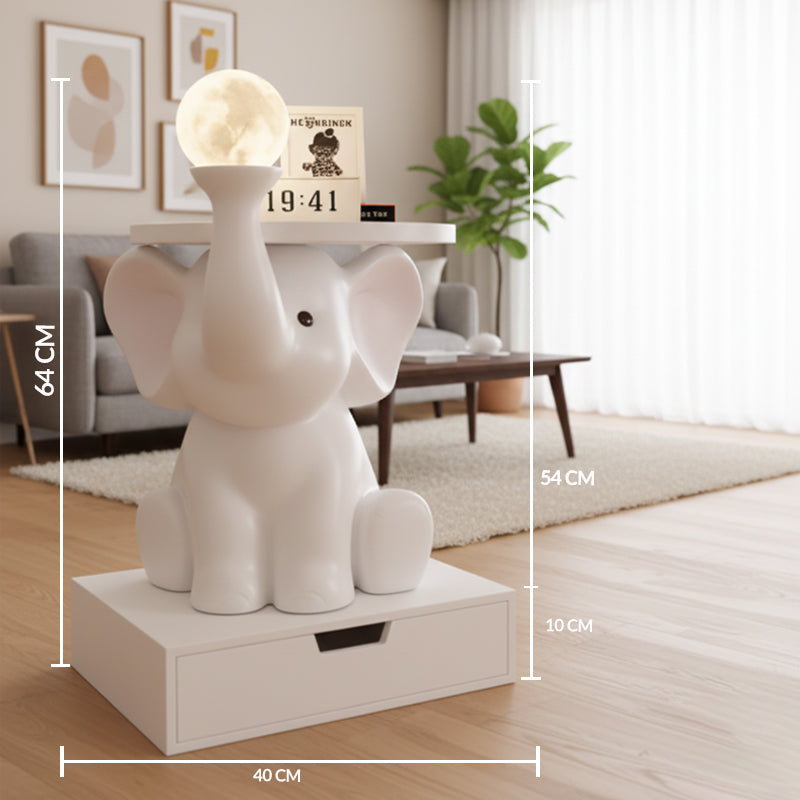 Luxury Elephant Moon Lamp Minimal Round Table