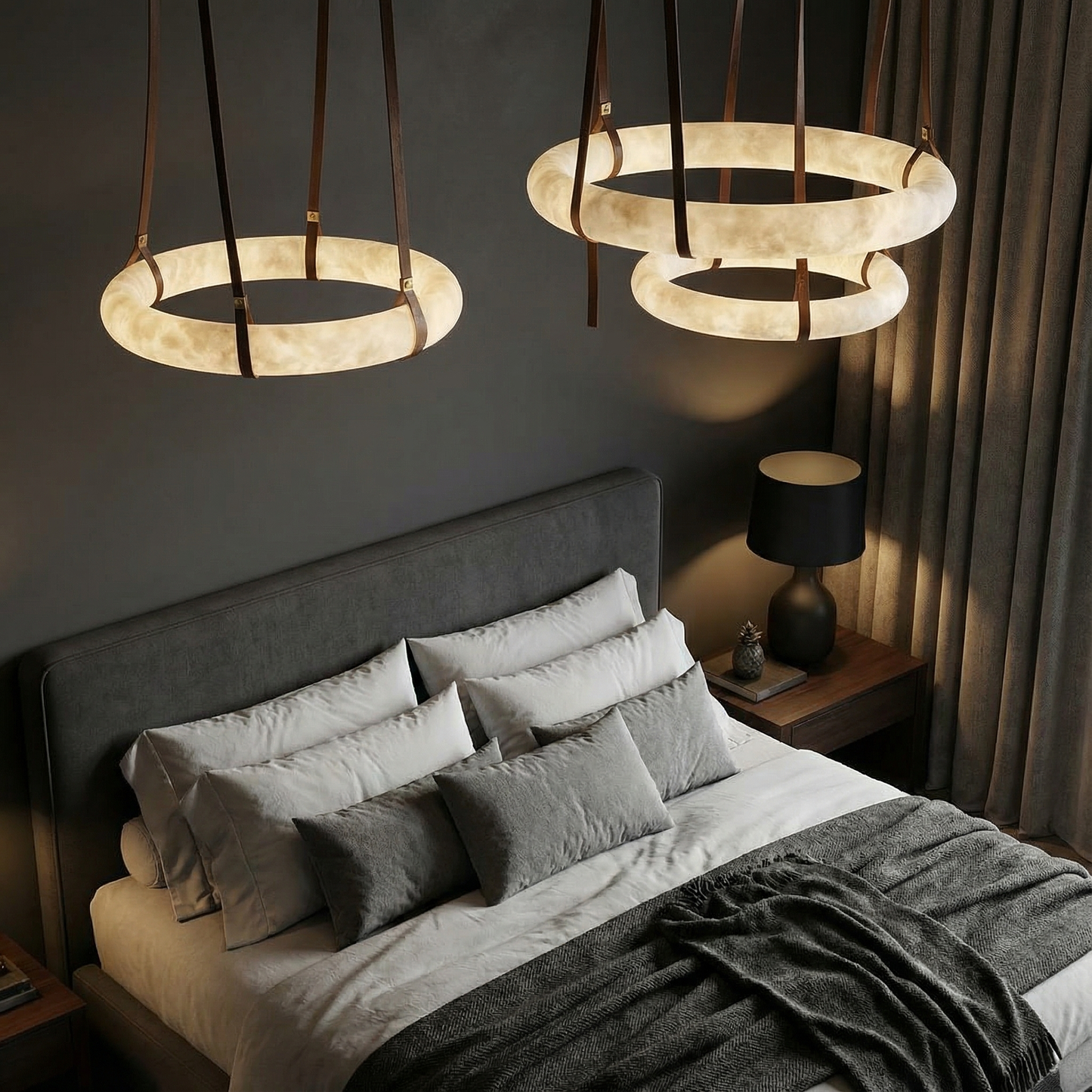 Premium Copper & Marble Pendant Light Perfect for Offices, Living Rooms & Dining Spaces