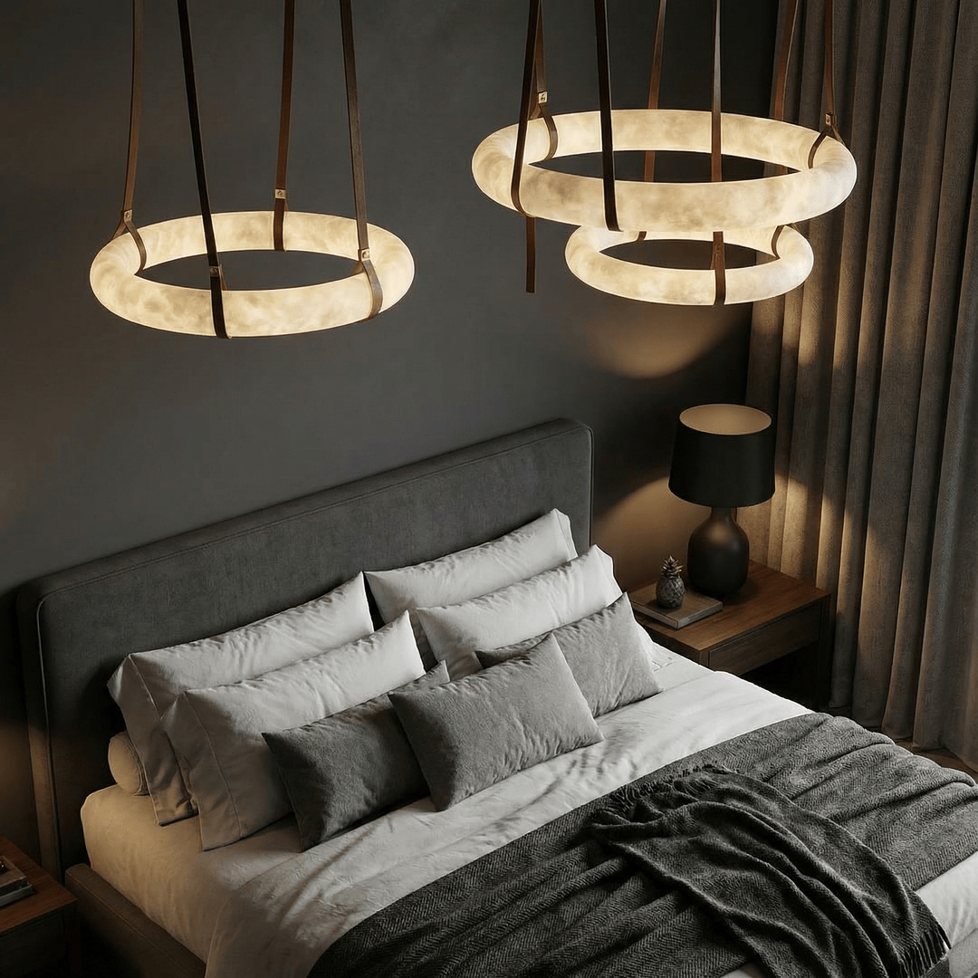 Premium Copper & Marble Pendant Light Perfect for Offices, Living Rooms & Dining Spaces