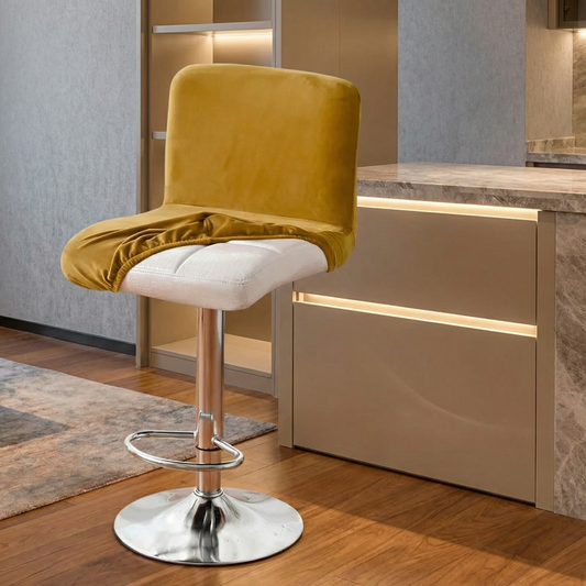 Premium Velvet Barstool Chair Slipcover for Pub & Dining Chairs