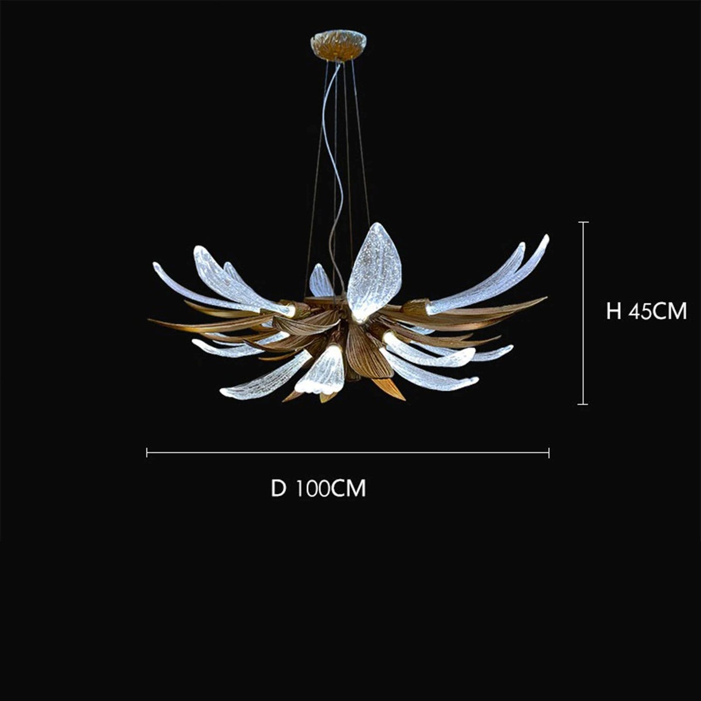 Modern Luxury Dandelion Glass Chandelier Perfect for Living Rooms & Dining Tables